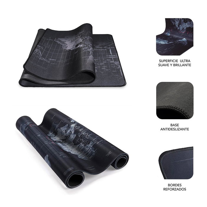 Subblim World XL Alfombrilla de ratón Negra
